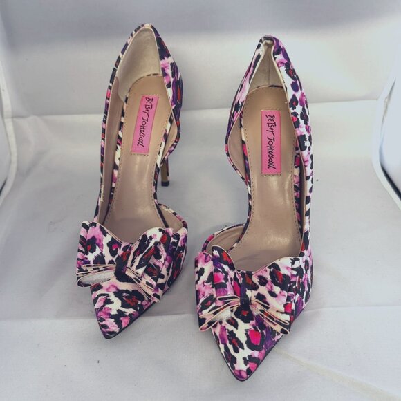 Betsy Johnson Pink Cheetah print pump - Picture 1 of 11